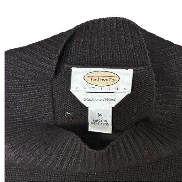 Talbots Cashmere Blend Brown Short Sleeve Summer Sweater Size Medium - Picture 4 of 4